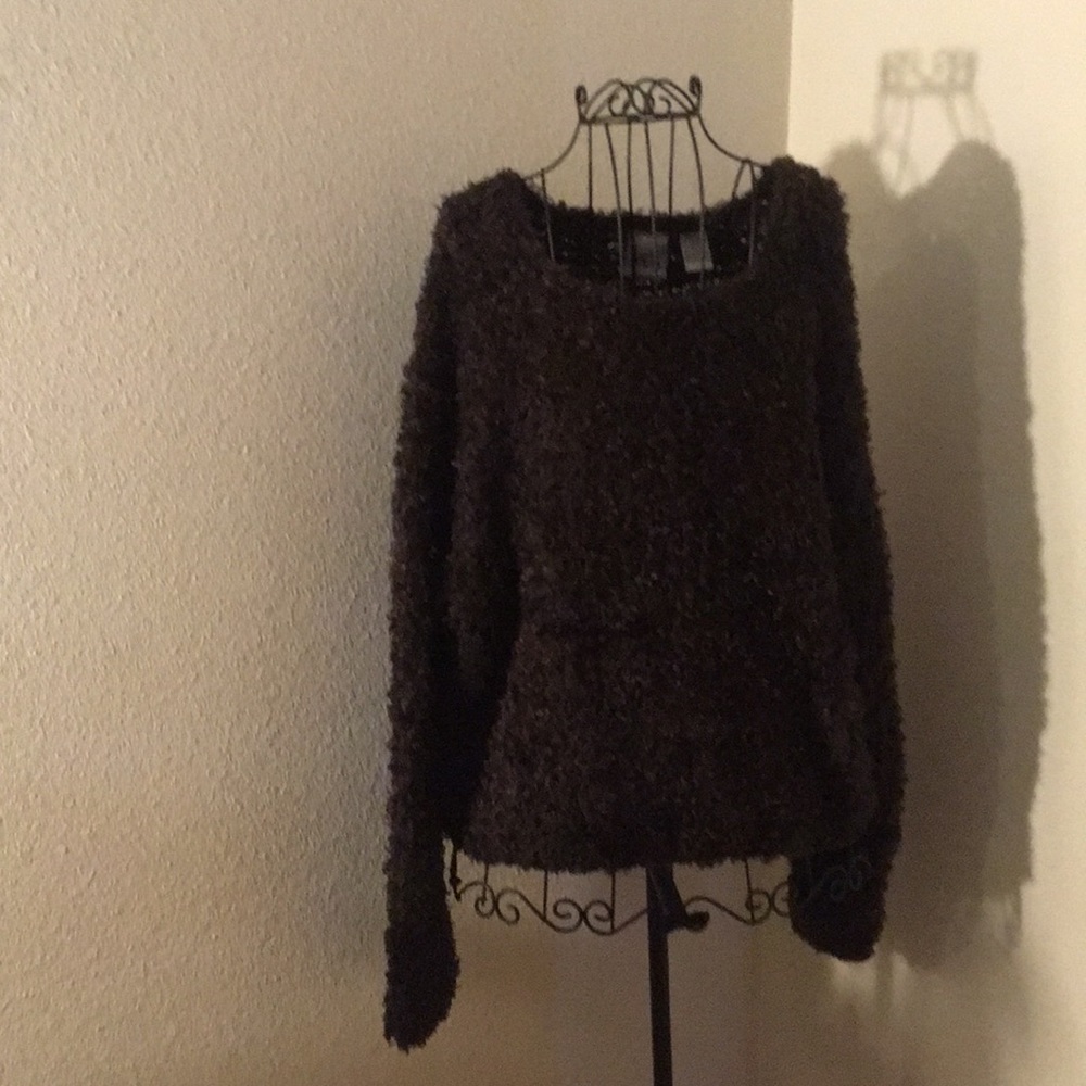 Very Fluffy Brown Cozy Sweater
